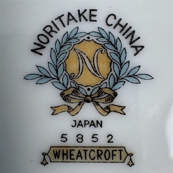 Noritake Wheatcroft Gravy Boat w/ Attached Underplate Vintage China 5852 - Picture 6 of 12